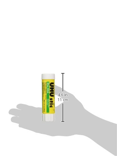 UHU 99655 Glue Stick, 1.41 oz, Pack of 6, Clear/ White