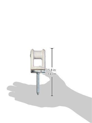 Morris 21896 Heavy Duty Reinforced Wire Holder, Porcelain, 3/8" x 2-1/4"