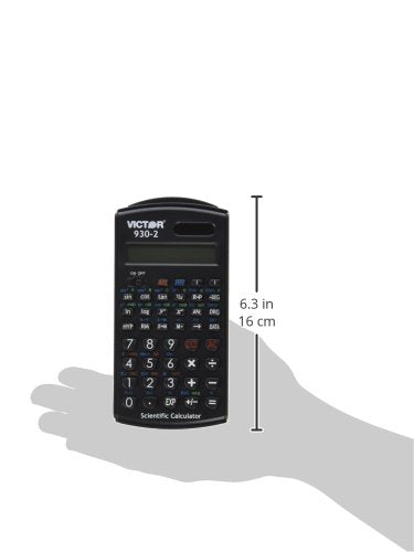 Victor-930-2 Scientific Calculator, 1Line Display-Black and Silver , 3 x 5