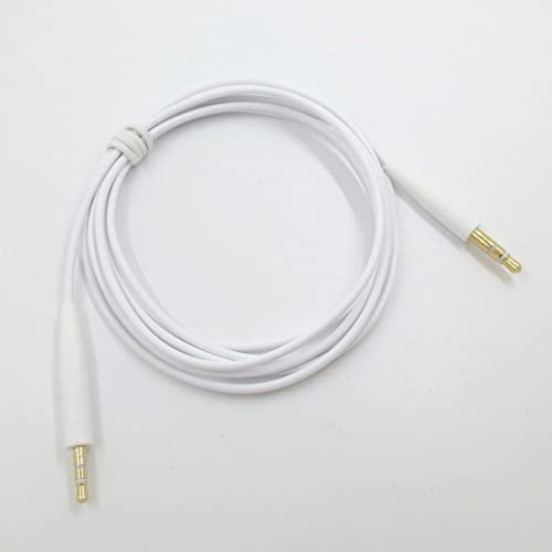 Replacement QC35 Audio Cable OE2 Headphone Cord Wire Compatible with Bose Quietcomfort 25 QC25 QC35 QC35 II On-Ear 2 OE2 OE2i Bose SoundTrue Soundlink Headphones (No Mic) (White) White