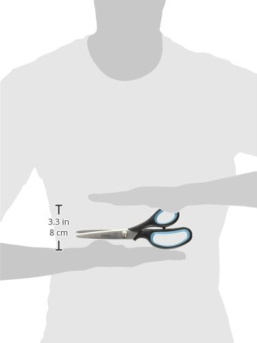 BOHIN FRANCE SCISSORS SHEARS 9 BLA AND BL, 9", Black And Blue Handle