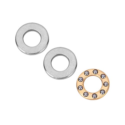 10Pcs Miniature Bearing , Thrust Ball Bearing Bearing Steel Miniature High Precision Flat Steel Bearings Set Plane Thrust Ball Bearing ,for Equipment Maintenance (F5-12M 5*12*4mm)