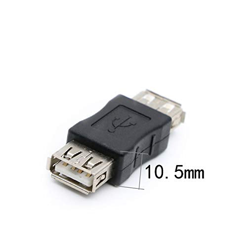 2 Pack USB 2.0 AF/AF Plug Type A Female to Type A Female Adapter Connector Converter Compatible with Laptop Computer Hard Drive Printer Camera
