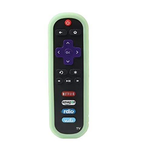 TCL Roku RC280 Remote Case SIKAI Silicone Shockproof Protective Cover for Roku 3600R / TCL Roku RC280 TV Remote [RoHS Tested Material] Skin-Friendly Anti-Lost with Remote Loop (Glow in Dark-Green) Glow in Dark-Green