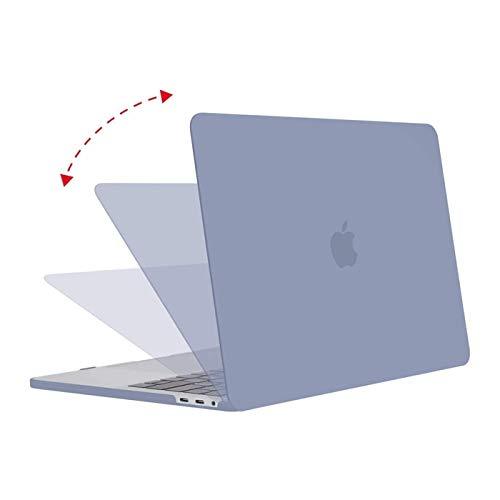 MOSISO Compatible with MacBook Pro 13 inch Case 2016-2020 Release A2338 M1 A2289 A2251 A2159 A1989 A1706 A1708, Plastic Hard Shell Case&Keyboard Cover Skin&Screen Protector&Storage Bag, Lavender Gray