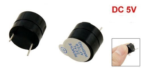 GFORTUN 15PCS Active Piezo Buzzer Alarm 12mm Dia DC 5V 2 Terminals Electronic Continuous Sound High Voice Industrial Sounder FPV Quad DIY