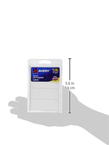 AVERY 6113 All-Purpose Labels, 1 x 2.75 Inches, White, Pack of 128 128 CT