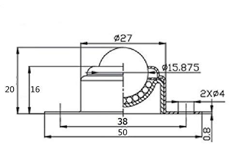 Ball Transfer Units KangTeer 5pcs Screw Mounted Round Ball Bearings Universal Rotation Caster 5/8 Inch 33 lbs Roller Ball Bearings(5pcs)