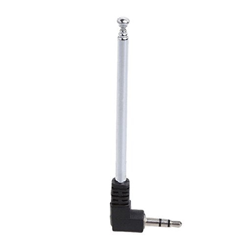 VizGiz 2 Pack 3.5mm Antenna FM AM Radio Telescopic 4 Sections Telescoping Antenna 1/8 inch Jack Plug Connector Retractable 8.5cm-25cm for Mobile Cell Phone Bluetooth Mini Speaker Radio ANT Port