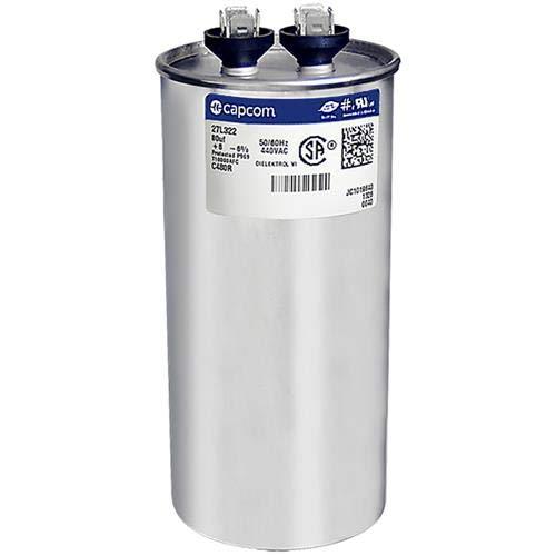Trane CPT01074 / CPT-1074 - 80 uF MFD x 440 VAC Genteq Replacement Capacitor Round # C480R / 27L322