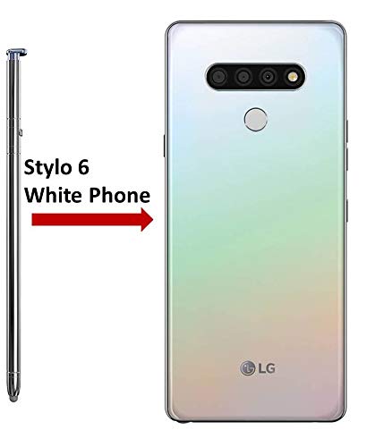 2PCS Stylo 6 Pen Touch Stylus Pen Replacement Part for LG Stylo 6 Stylus 6 Q730TM/AM/VS/MS/PS/CS/MA LCD Touch Pen Stylus Pen + Eject Pin (White Phone Pen) White Phone Pen