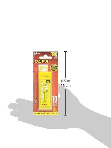 OLFA 5010 AB-10B 9mm Snap-Off Silver Blade, 10-Pack
