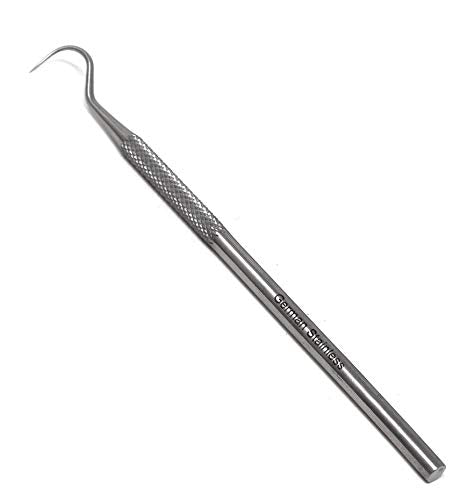 6-Piece Stainless Steel Precision Probe Set: Straight, Single, Short Double, Long Double, Triple and Hook Tips 5.5" (14cm)