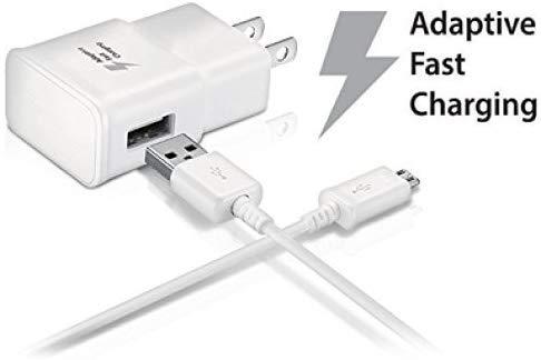 Samsung Galaxy Tab E 8.0 Tablet Adaptive Fast Charger Micro USB 2.0 Cable Kit! True Digital Adaptive Fast Charging uses dual voltages for up to 50% faster charging!