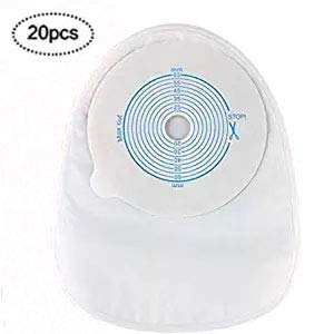 20PCS Disposable Drainable Pouches for Ostomy Bag Closed Colostomy Bags Supplies One Piece System 20PCS C001