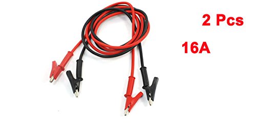 uxcell 1m Long Alligator Clip Electrical Clamp Insulated Test Lead Cable Pair