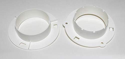 WHITE DRYER DUCT TO WALL CONNECTOR QUICK CONNECT FOR DRYER VENT 6" FOR 4" TUBES… (1 Pack) 1 Pack