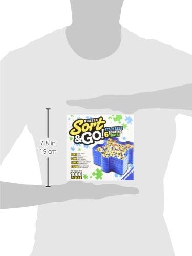 Ravensburger Sort and Go Jigsaw Puzzle Accessory - Sturdy and Easy to Use Plastic Puzzle Shaped Sorting Trays to Organize Puzzles Up to 1000 Pieces