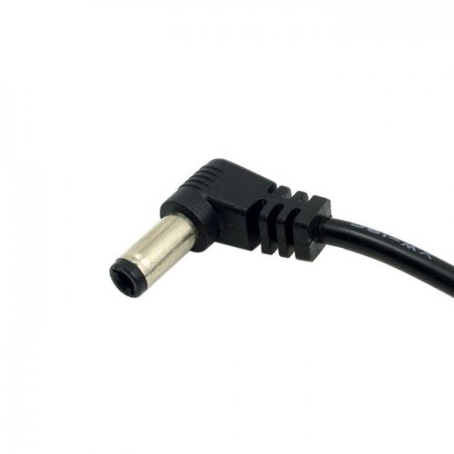 Cablecc DC Power 5.5 x 2.1mm / 2.5mm Male to 5.5 2.1/2.5mm Male Plug Cable Right Angled 90 Degree 60cm 24AWG