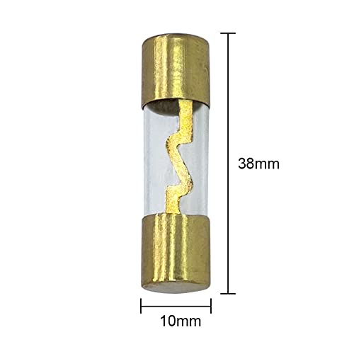 AGU Fuse 60A 60 Amp Gold Glass Inline for Car/Auto/Marine Audio Stereo Amplifier Power Protection (60 Amp)