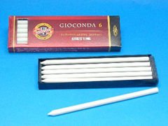 Koh-I-Noor 6 Gioconda 5.6 mm White Drawing Chalk. 4371