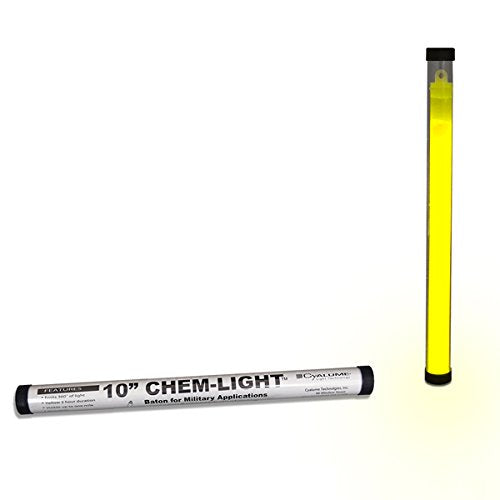 Cyalume 9-71260PF Light Baton, 10" Length, Yellow (Pack of 6)