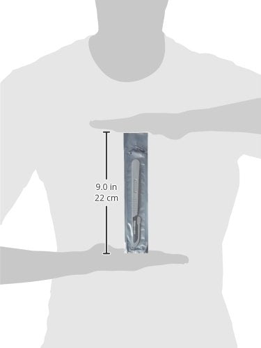 Graham-Field Sterile Disposable Scalpel - Stainless Steel Medical Knife and Surgical Tool, Grey, Size 21, Pack of 20 - 2975#21