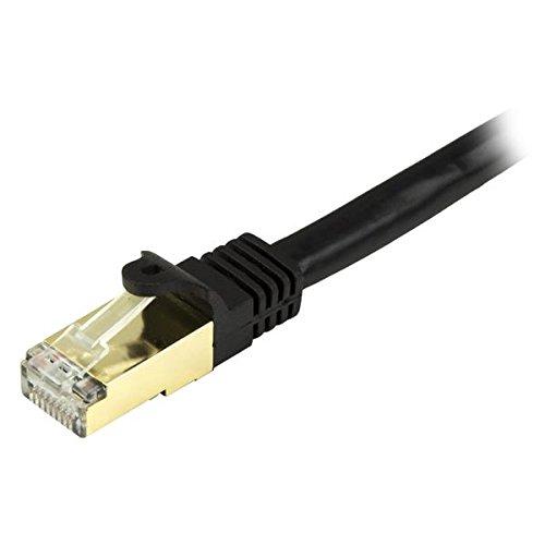 StarTech.com 2ft CAT6a Ethernet Cable - 10 Gigabit Shielded Snagless RJ45 100W PoE Patch Cord - 10GbE STP Network Cable w/Strain Relief - Black Fluke Tested/Wiring is UL Certified/TIA (C6ASPAT2BK) 2 ft / 0.5m