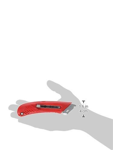 Pacific Handy Cutter S4L Safety Cutter, Retractable Utility Knife with an Ergonomical Design, Bladeless Tape Splitter, Steel Guard for Safety and Damage Protection, for Warehouse and In-Store Cutting