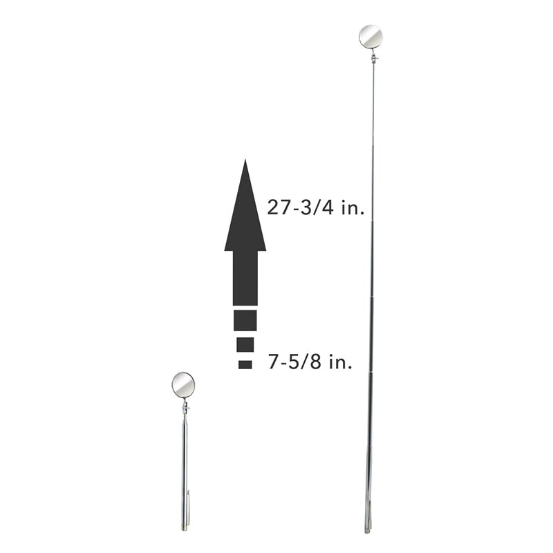 Ullman Devices C-2X Circular Inspection Mirror Magnetic Base - 2-1/4 in. Swivel-Free Angle Ball Joint Antenna Mirror. Inspection Tools