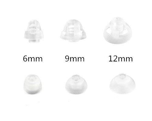 Jungle Care Hearing Aid Ear Piece Open & Closed Domes Set 6mm/9mm/12mm (6 Single Pieces) Comfortable PSAP (Personal Sound Amplifiers Product) Tips, Perfect for Open Air (Open fit), Except for RIC