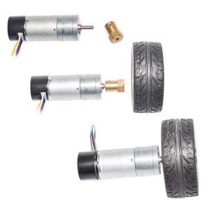 BEMONOC 25GA370 DC Encoder Metal Gearmotor 12V High Speed 150RPM Gear Motor with Two-channel Hall Effect Encoder for DIY Parts
