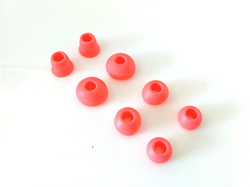 8pcs Replacement Silicone Eartips Earbuds Eargels for Beats by dr dre Powerbeats 2 Wireless Stereo Earphones (Red) Red