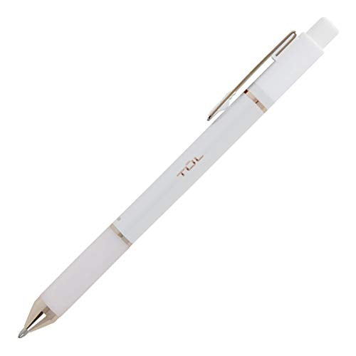 TUL BP3 Retractable Ballpoint Pens, Medium Point, 1.0 mm, Pearl White Barrel, Black Ink, Pack of 12 Pens