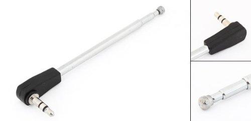 uxcell 22.5cm 4 Section Telescoping Stainless Steel AM FM Radio Antenna 3.5mm Connector