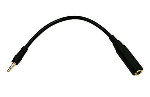 zdyCGTime CGTime Golden Plated 3.5mm Mono 1/8 inch Audio Male to 6.35mm 1/4 inch Female Jack Converter Cable Cord Adapter (25CM/10Inch) 25CM/10Inch