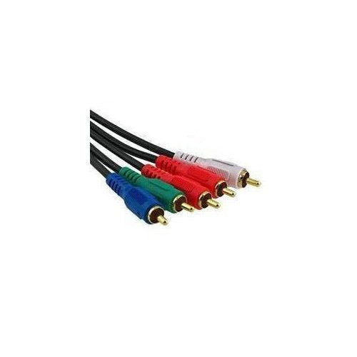 Cable Builders 6FT Component Video Cable with Audio RGB Red Green Blue White Red