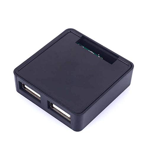 Villageboom DIY 5V USB voltage stabilizer voltage converter step-down converter input 5V-20V, output dual USB 5V 3A Max with housing for solar charging of 3.7 volt batteries
