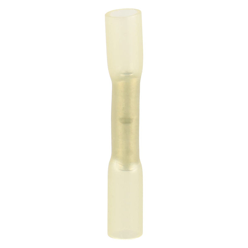 Baomain Yellow Heat Shrink Butt Wire Crimp Connectors Electrical Terminals AWG 26-22 100 Pack