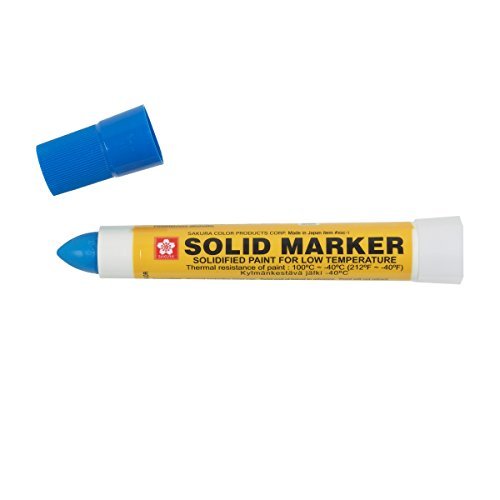 Sakura XSC-T-36 Blue Solidified Paint Low Temperature Solid Marker, -40 to 212 Degree F, 13 mm Twist-Up Tip (Pack of 12)