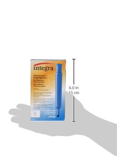 Integra Desk Highlighter, Chisel Tip, Fluorescent Blue (ITA33323)