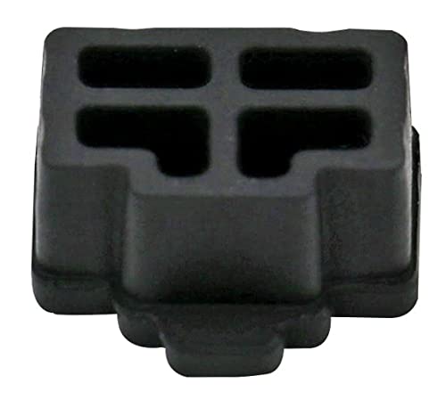 iexcell 75 Pcs Black Ethernet Hub Port RJ45 Anti Dust Cover Cap Protector Plug