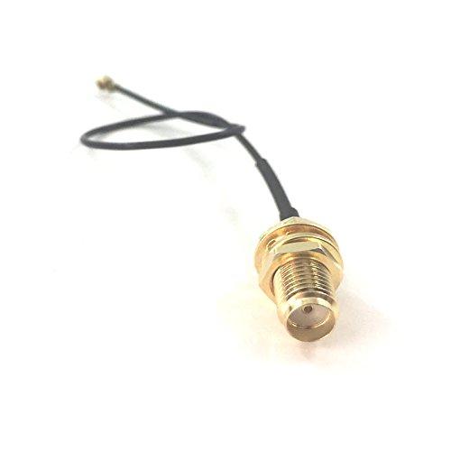 2.4ghz 2.4 G WiFi Antenna 2dbi SMA Male (Pin) Connector with Mini PCI U.FL to SMA Female WiFi Pigtail RF1.13 Cable 15cm(Pack of 2)