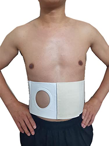 Realmedi Unisex Ostomy Abdominal Binder Opening 3.14 Ostomy Belt Hernia Colostomy Belt Colostomy Bag Support Stoma Support Wrap S 33.46 37.40 inches S 33.46 37.40 Inch S: 33.46-37.40 Inch