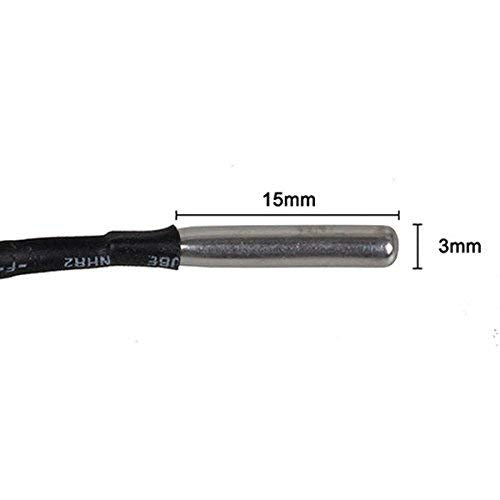 DollaTek 5Pcs 2M Thermistor Temperature Sensor HT-NTC100K 50℃ High Temperature for 3D Printer