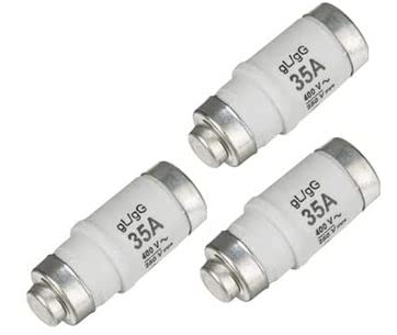 grenda-hammer® | Neozed load disconnector set D02-3-pin set with fuses and fitting sleeves (load disconnector set 3x35 Ampère) load disconnector set 3x35 Ampère