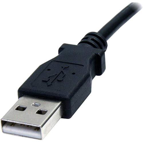 StarTech.com 2m USB to Type M Barrel Cable - USB to 5.5mm 5V DC Cable - USB to Barrel Jack 5V DC Plug (USB2TYPEM2M) Black 6 ft / 2m