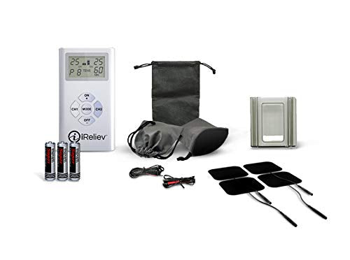 iReliev Dual Channel Tens Unit System ET-1313 for Muscle and Joint Pain Relief, Sports TENS Electronic Pulse Pain Therapy, FDA Cleared