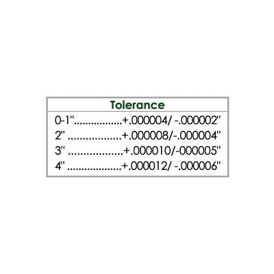 HHIP 4101-0982 Square Gage Block (Grade 2/A+/AS 0), 1" 1" Size