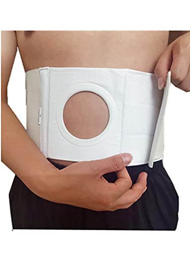 Realmedi Unisex Ostomy Abdominal Binder Opening 3.14 Ostomy Belt Hernia Colostomy Belt Colostomy Bag Support Stoma Support Wrap S 33.46 37.40 inches S 33.46 37.40 Inch S: 33.46-37.40 Inch